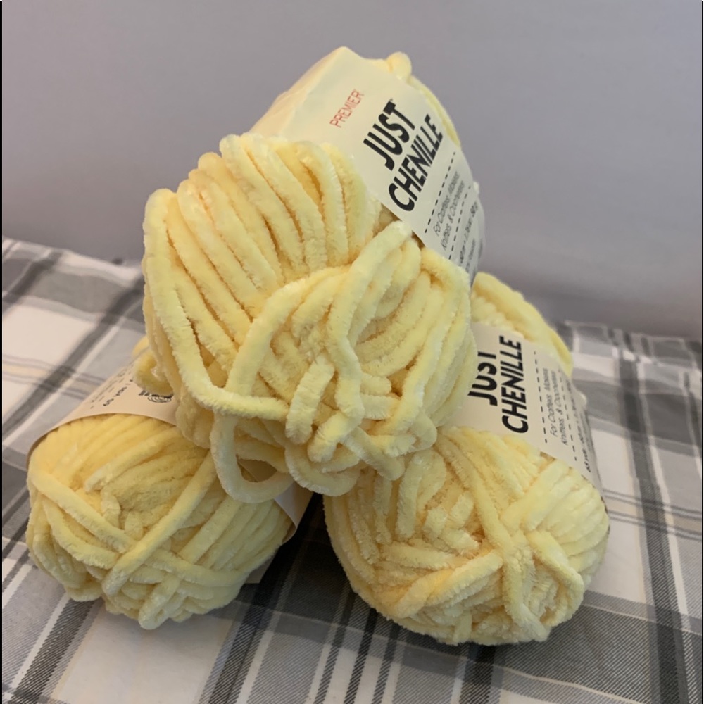 Yellow Just Chenille Super Bulky weight yarn